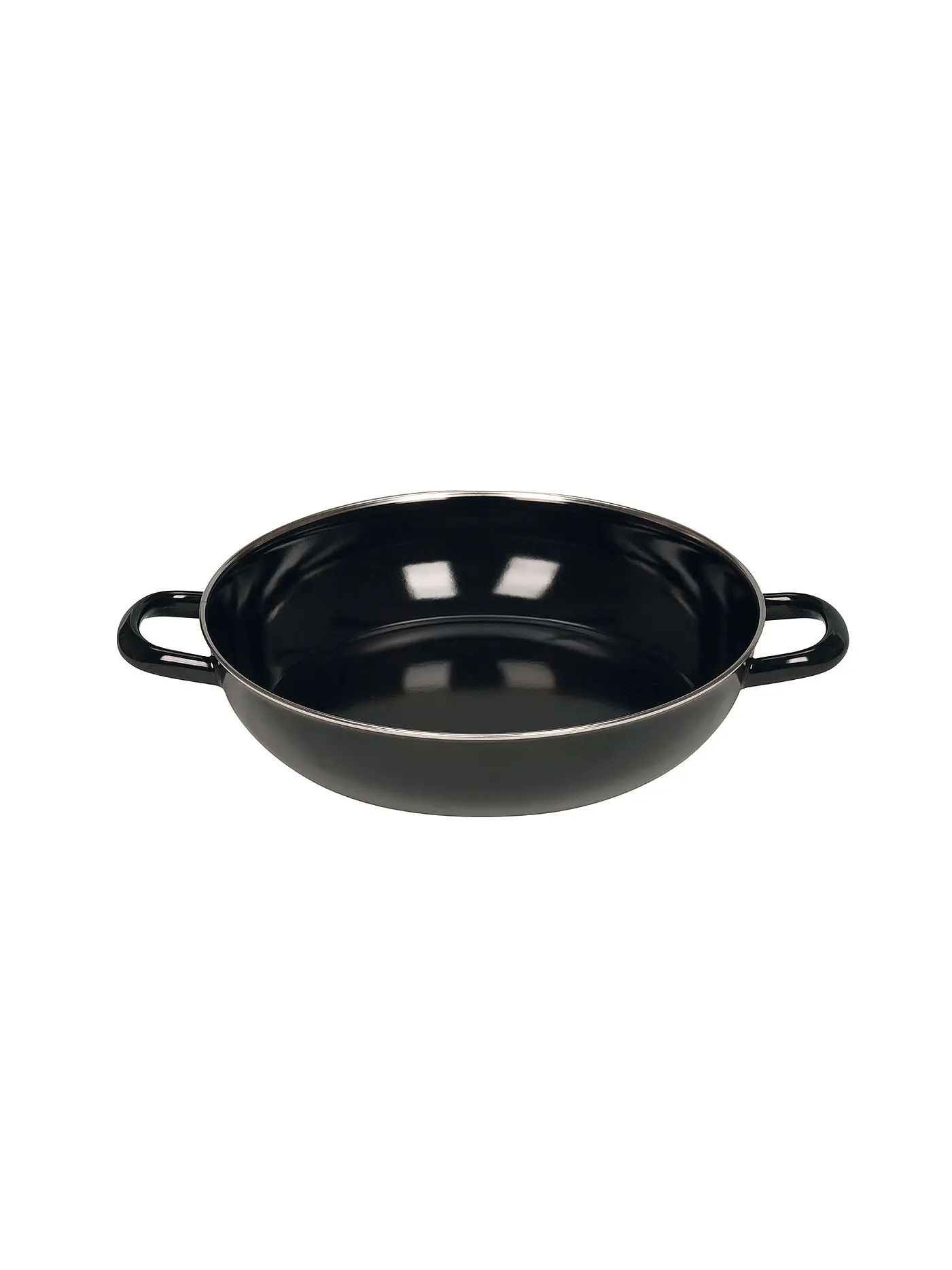 RIESS | Schmorpfannen 24cm ohne Deckel (Schwarz Emaille) | 